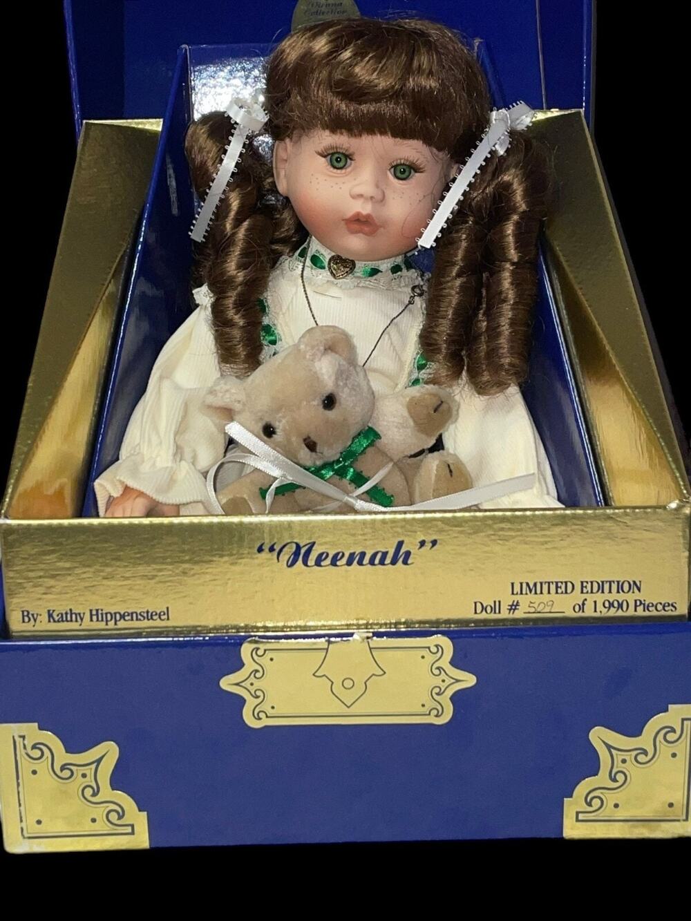 1989 Royal Vienna Collection Neenan Doll w/ Signed Kathy Hippensteel Photo & COA